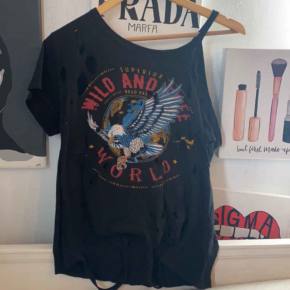 Forever21 Graphic Tee Black